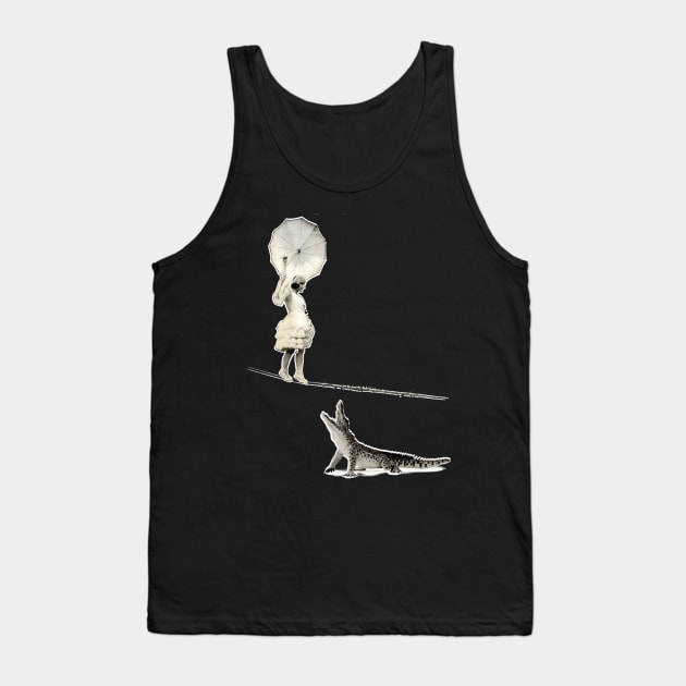 Foolish Mortal Girl on Tightrope Tank Top by Show OFF Your T-shirts!™